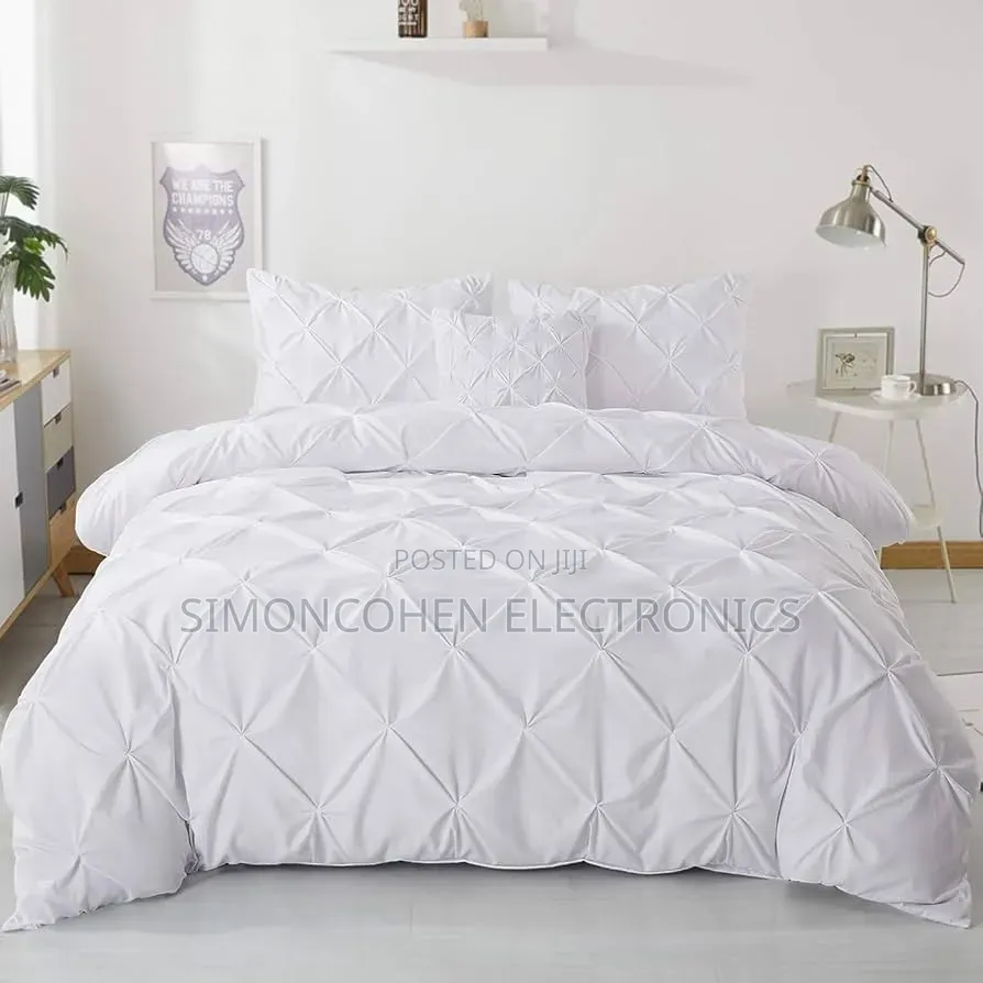 Pinch Pleat Pintuck Duvet Cover Set