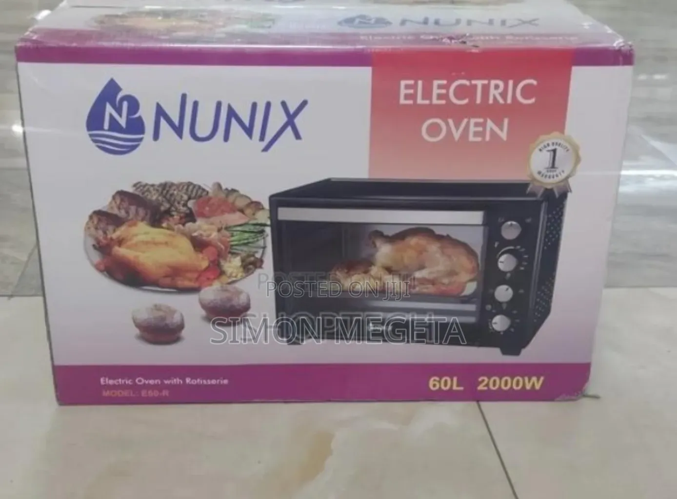 2000watts Nunix 60l Electric Oven