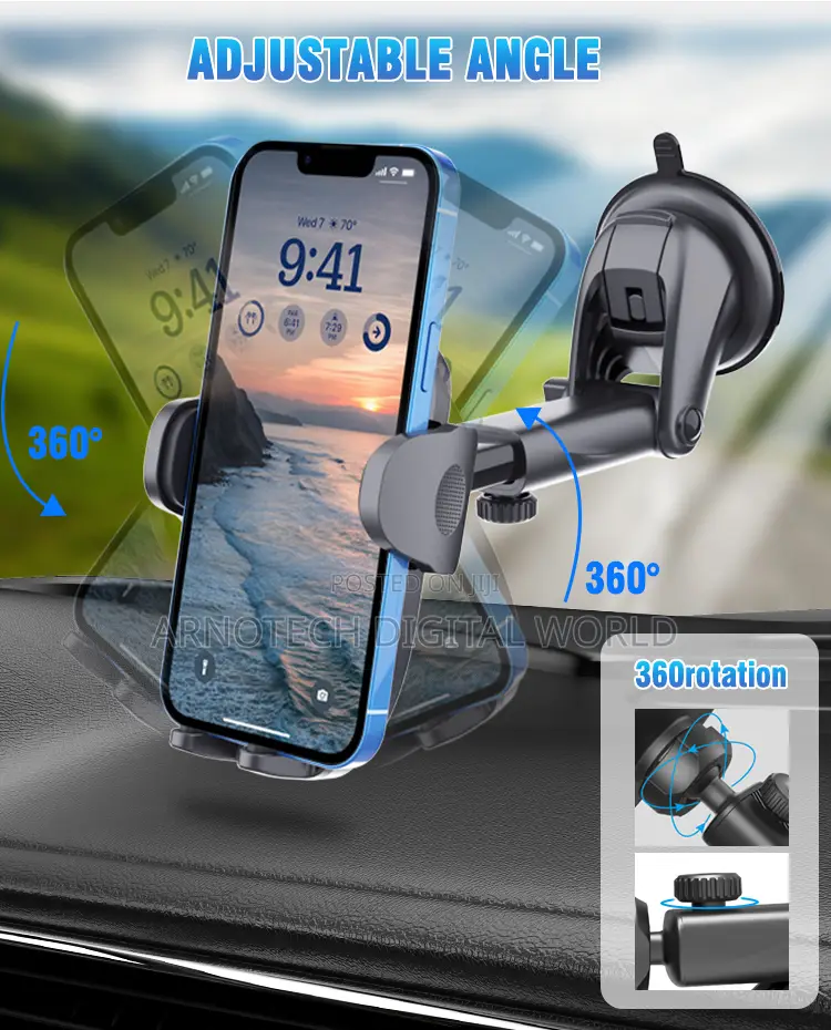 Universal Phone Holder Stand Car Phone Holder Dashboard Mount 360