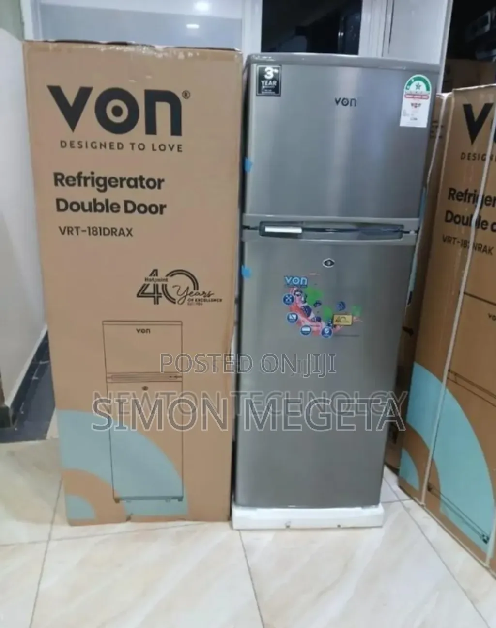 Shinny Silver Von 182l Fridge.7