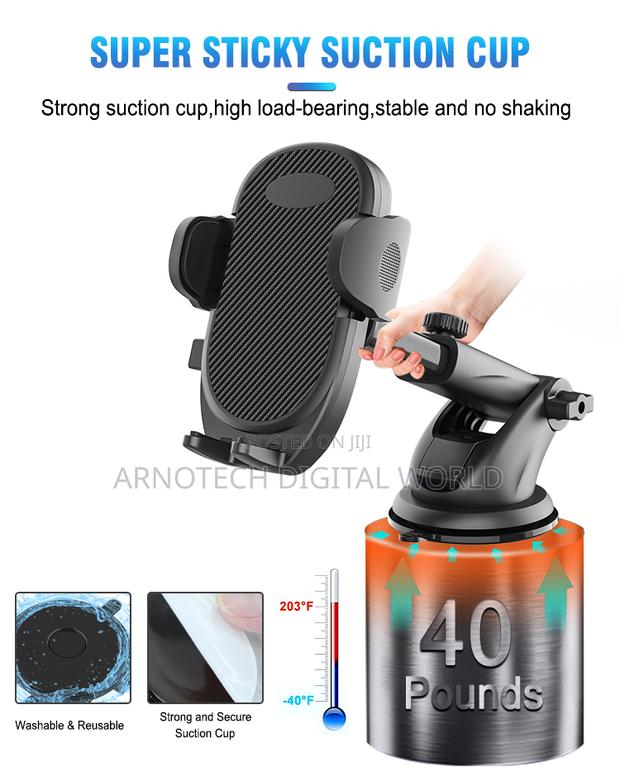 360° Rotatable Universal Multifunction Adjustable Car Phone Holder - thumbnail 5