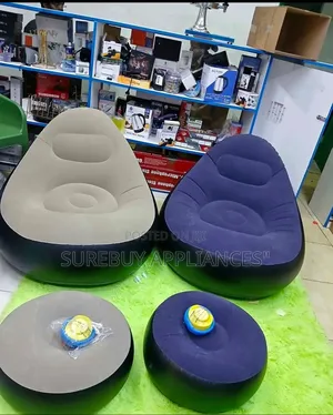 Air Sofa Seat With Footrest – Foldable Inflatable Relaxation Chair