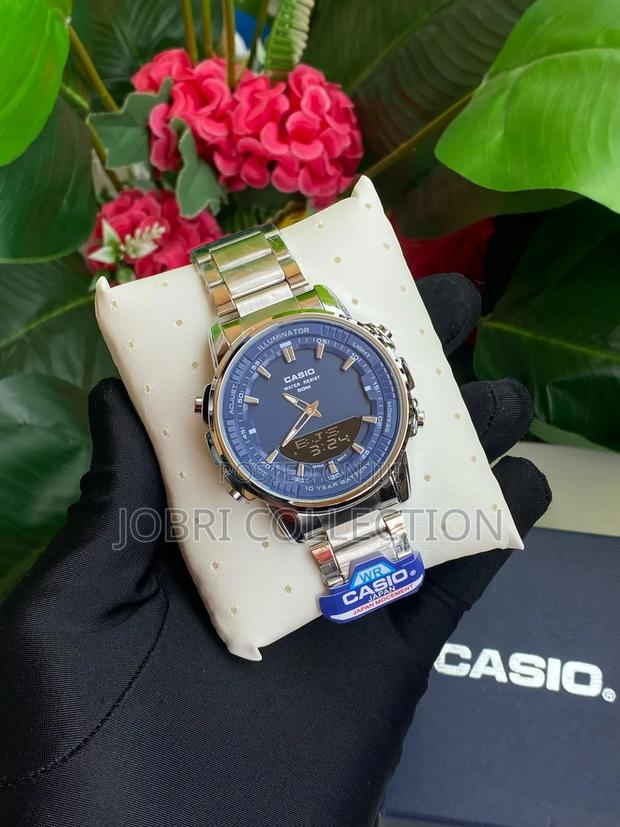 Casio Dual Time None Fade Stainless Steel Watch - thumbnail 3