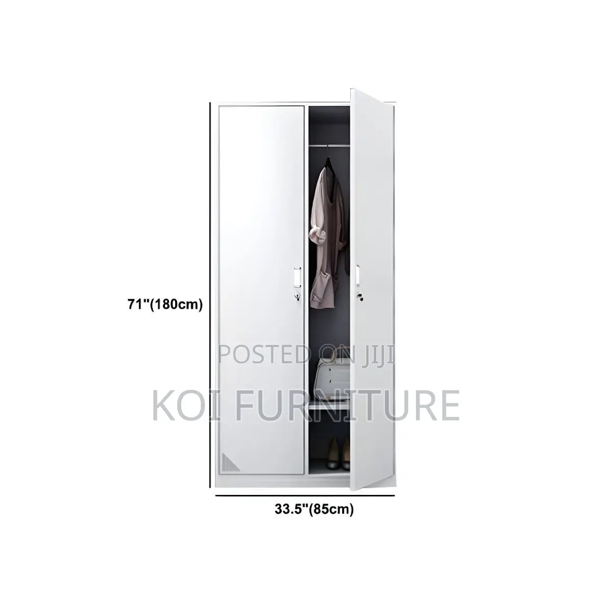 Office Cabinet; Two Doors Gray Office Executive Filing Cabinet