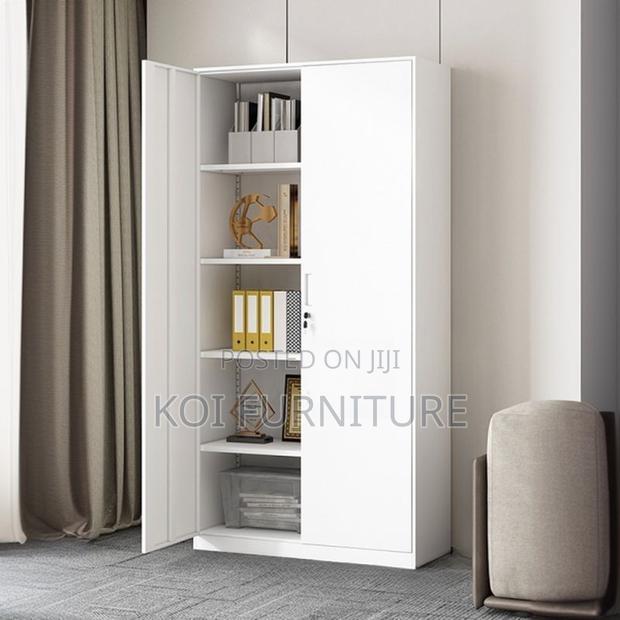 Office Cabinet; Two Doors Gray Office Executive Filing Cabinet - thumbnail 4