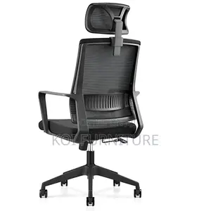 Office Chairs; High Backrest Ergonomic Black Padded Office Chairs