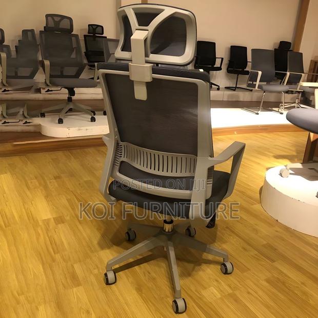 Office Chairs; High Backrest Ergonomic Black Padded Office Chairs - thumbnail 5