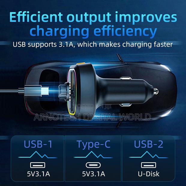 X31 Bluetooth Car Fm Transmitter and Mp3 Player Modulator - thumbnail 7