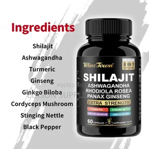 8-in-1 Shilajit Ashwagandha Capsules (60s) - Extra Strength