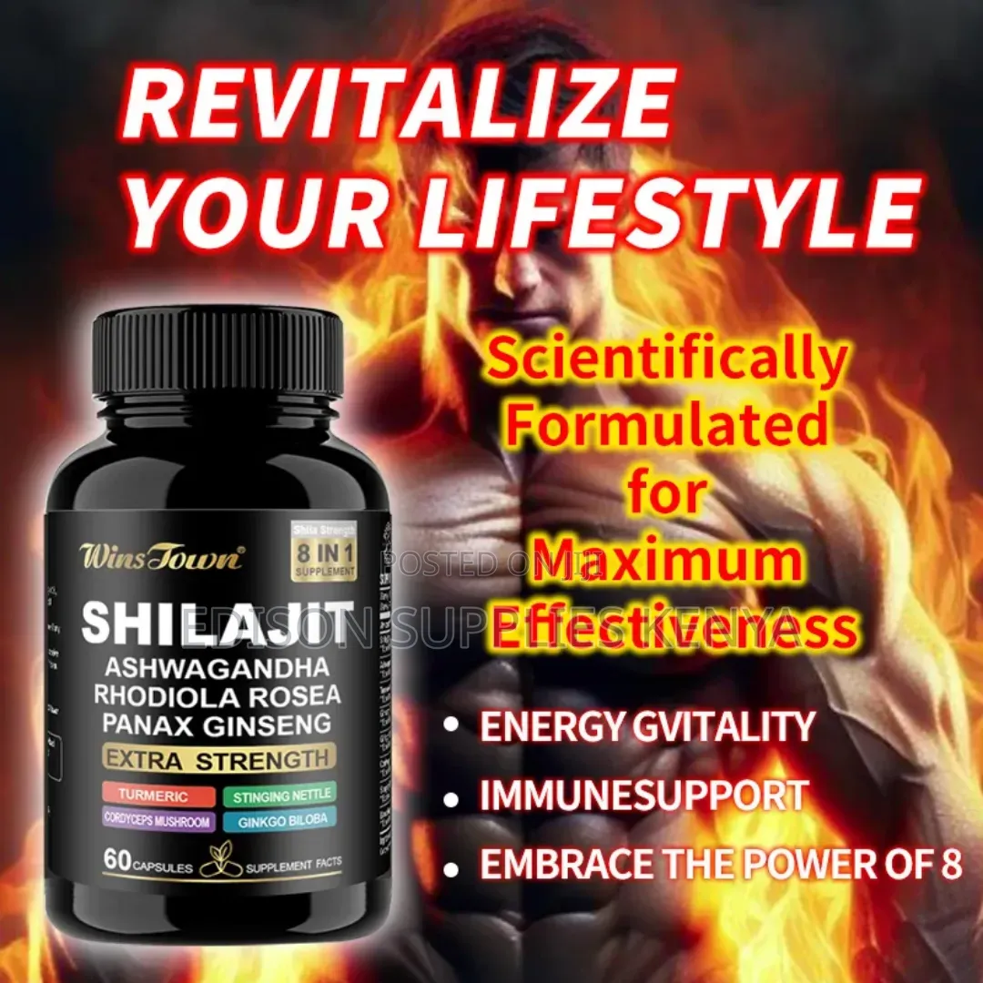 8-in-1 Shilajit Ashwagandha Capsules (60s) - Extra Strength