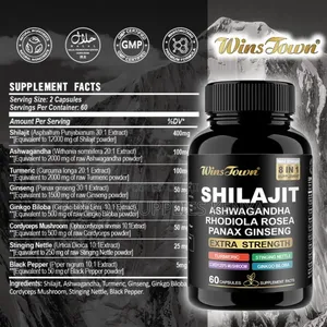 8-in-1 Shilajit Ashwagandha Capsules (60s) - Extra Strength