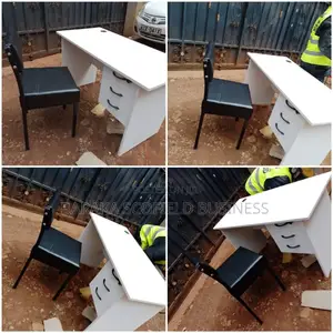 0.9m White Office Desk + Modern Clerical Black Chair W