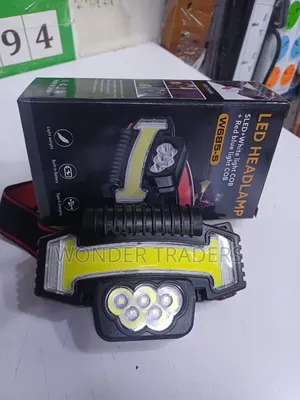 Led Headlamp (5led + White Light+Red Blue Light Cob