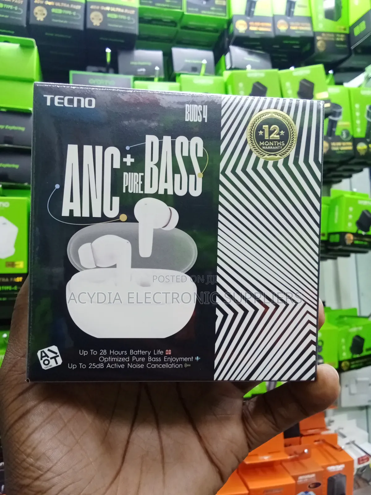 Tecno Buds 4 True Wireless Stereo Earbuds With Anc