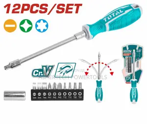 Tht250fl1206 Total 12 PCS Flexible Shaft Screwdriver Set