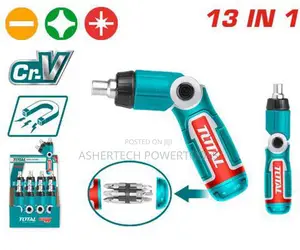 Tacsd30136 Total 13 in 1 Ratchet Screwdriver Set