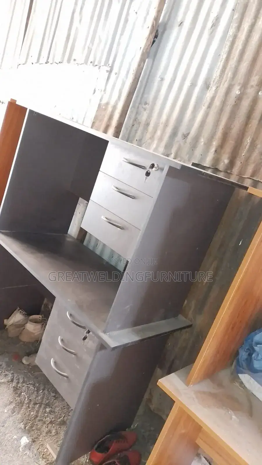 0.9m Grey Office Desk G