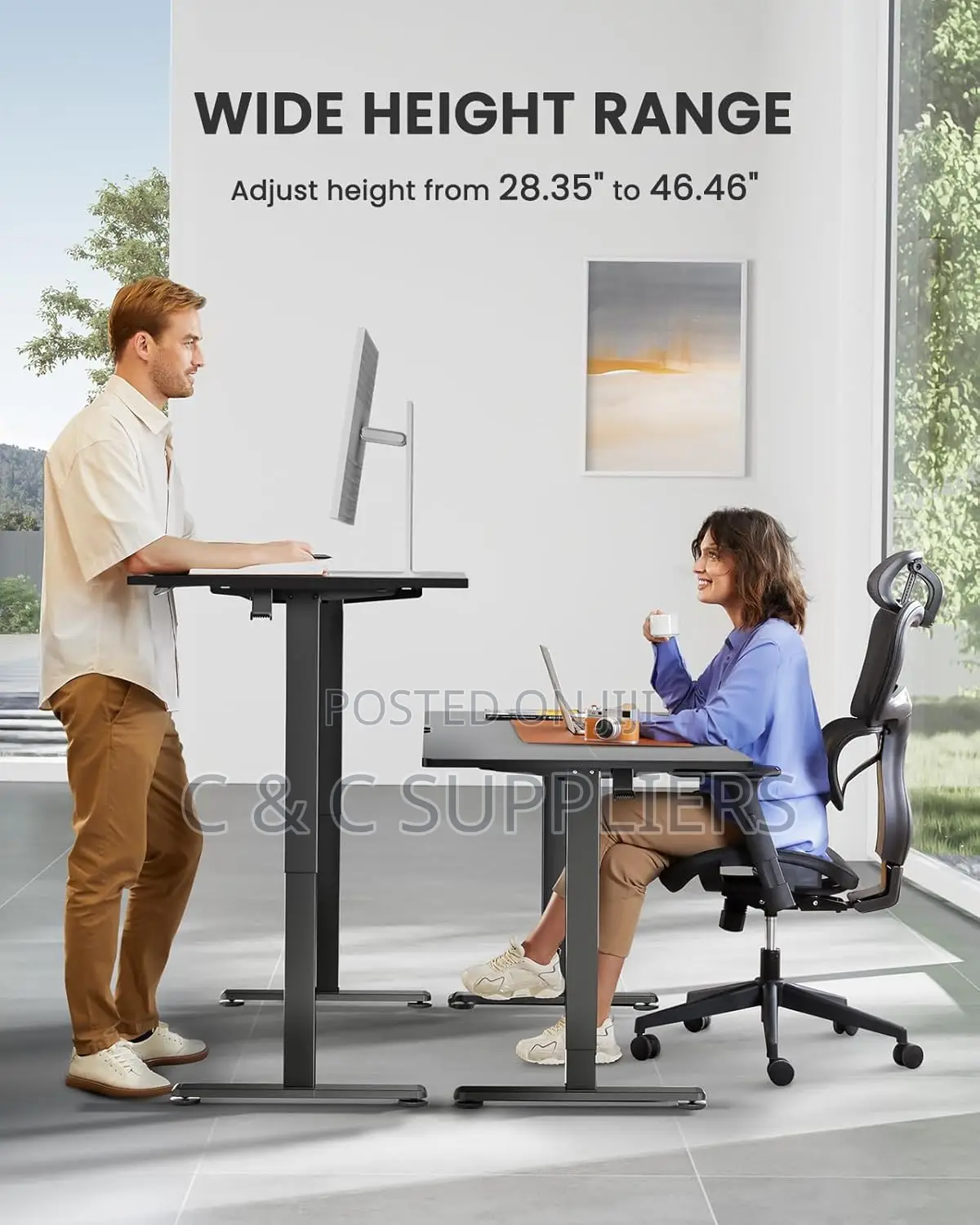 140cm Standing Electric Desk