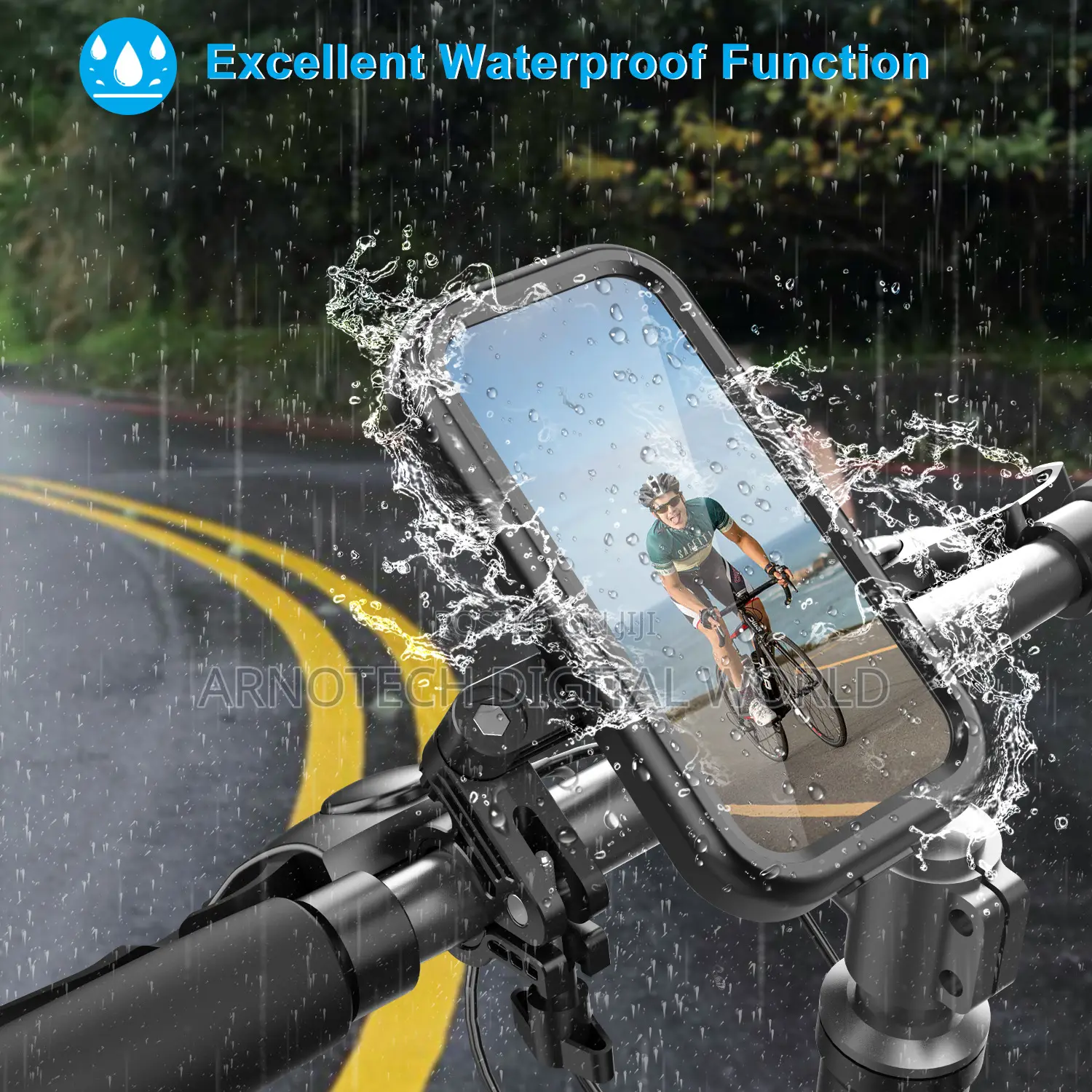 All Weather Motorbike Mountphone With Adjustable Handle