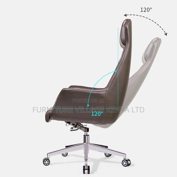 Executive Leather Swivel Desk Task Chair - thumbnail 2