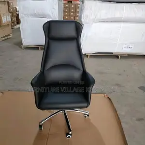 Executive Leather Swivel Desk Task Chair