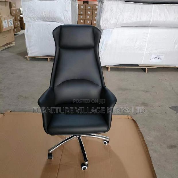 Executive Leather Swivel Desk Task Chair - thumbnail 5