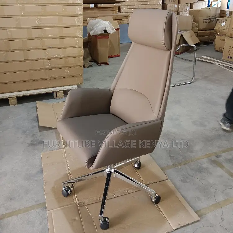 Executive Leather Swivel Desk Task Chair