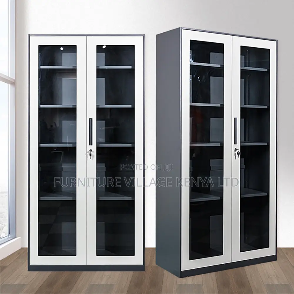 Modern Glass Door's Office Filling Cabinet