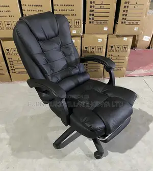 Leather Swivel Desk Chair With Footrest