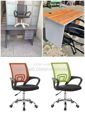 Generic Ergonomic Mesh Office Chair and Office Desk J
