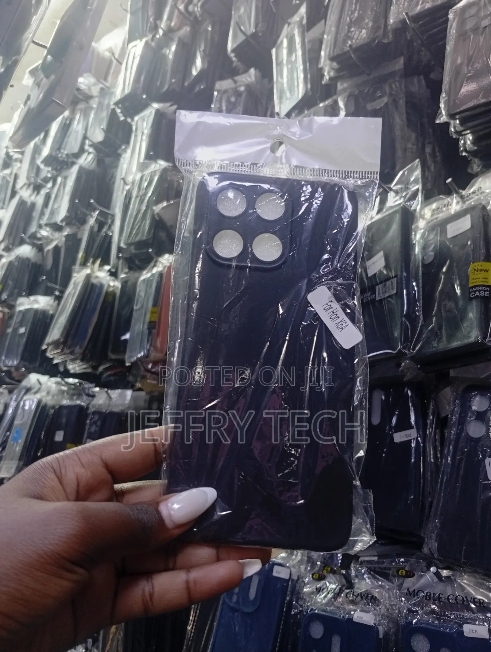 Black Silicone Phone Case Designed for the Honor X6a.