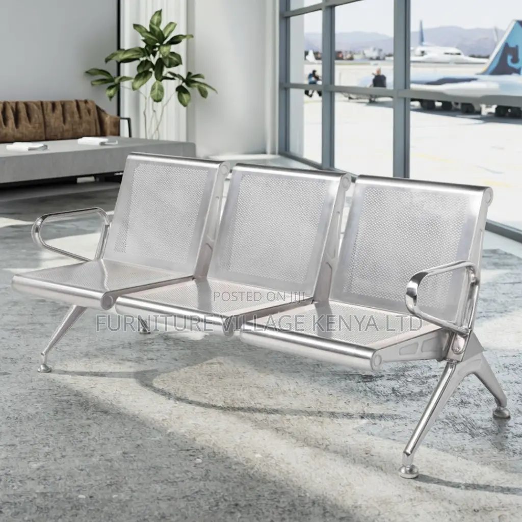 3-Link Full Steel Visitor's Office Waiting Bench