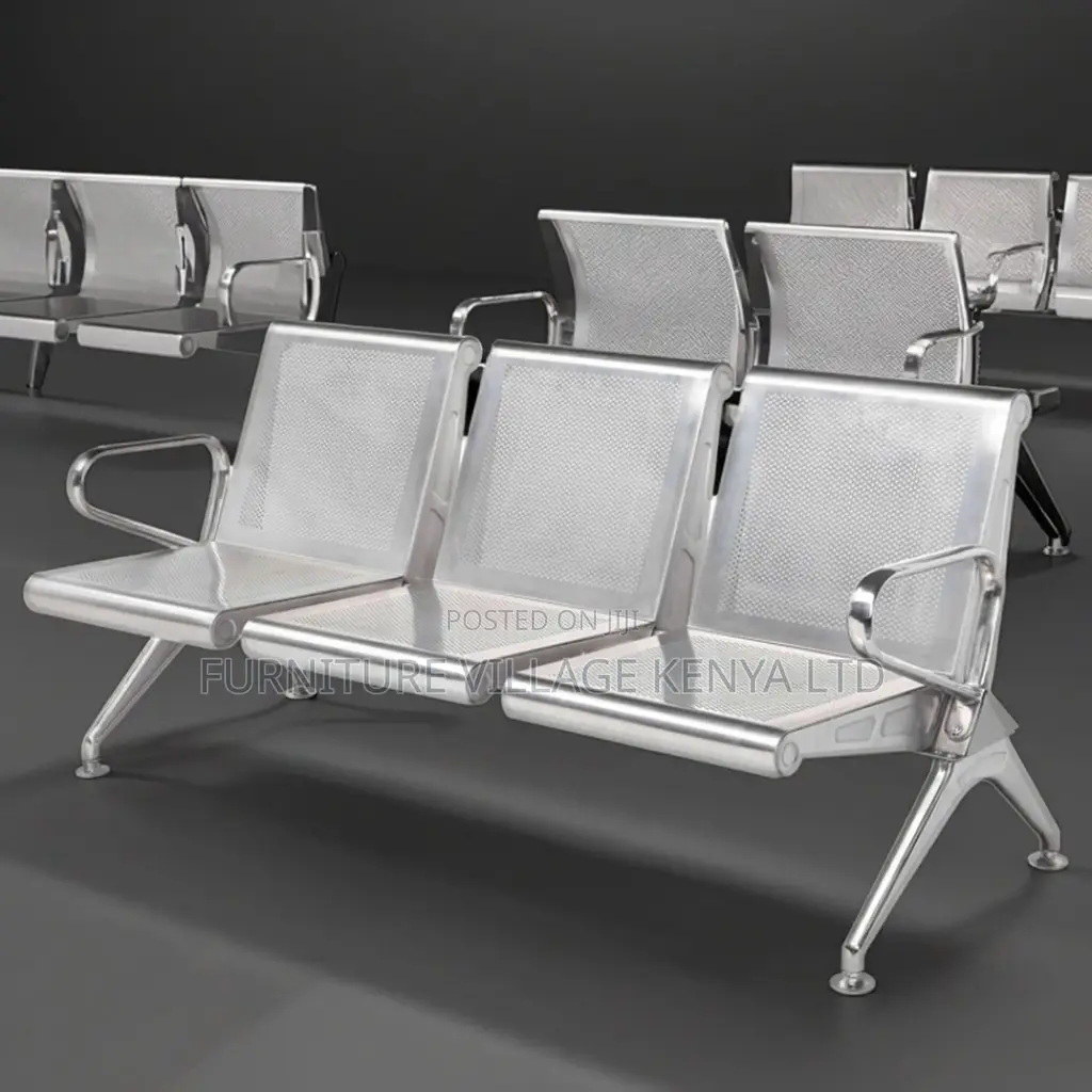 3-Link Full Steel Visitor's Office Waiting Bench