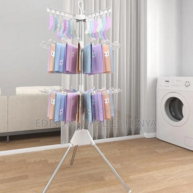 Clothes Drying Rack Foldable for the Balcony Hangers 3-Tier Strong