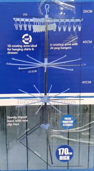 Clothes Drying Rack Foldable for the Balcony Hangers 3-Tier Strong
