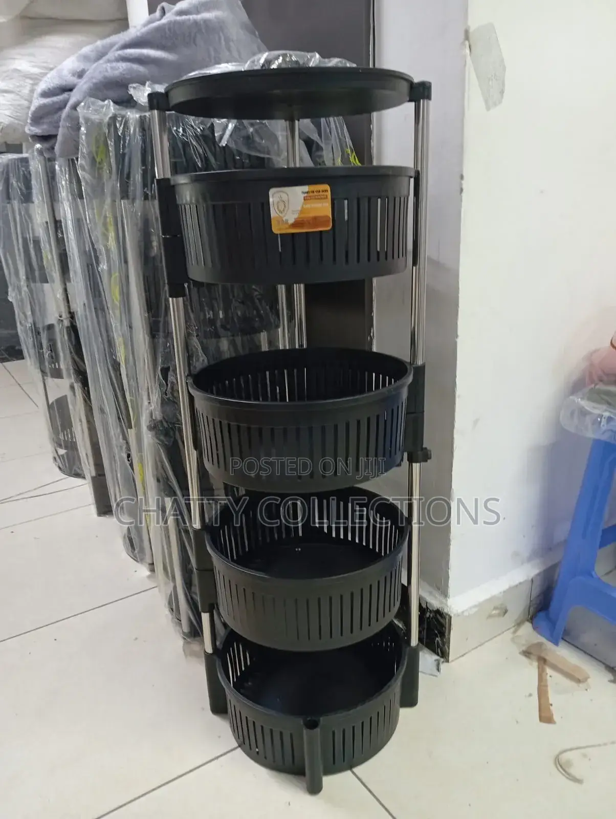 Kitchen 4 Tier Plastic Fruit Racks