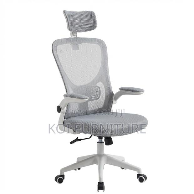 Office Chairs; Orthopedic High Backrest Seat With Fabric Headrest - thumbnail 4