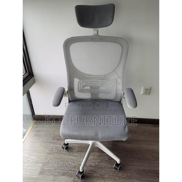 Office Chairs; Orthopedic High Backrest Seat With Fabric Headrest - thumbnail 7