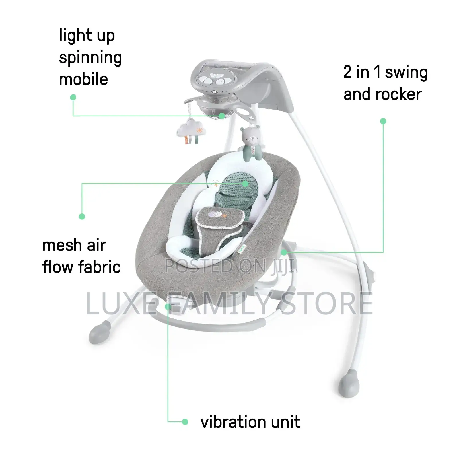 Ingenuity Dreamcomfort Inlighten Soothing Swing Rocker