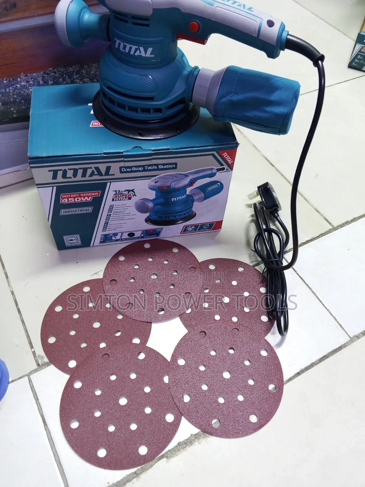 Total 450watts Electric Rotary Sander
