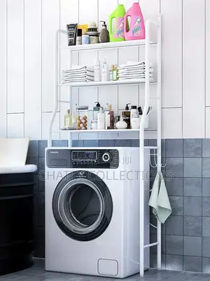 White Washing Machine Organiser Rack