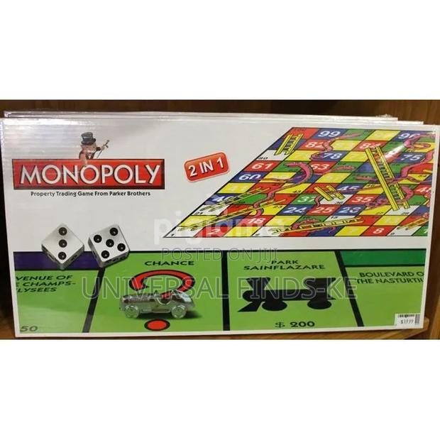 2 Types of Games Combination Monopoly Snakes and Ladders