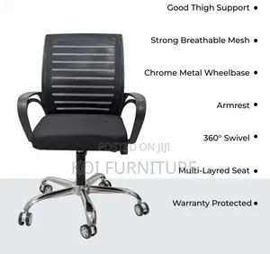 Office Chairs; Ergonomic Strong Swivel Seat With Armrests