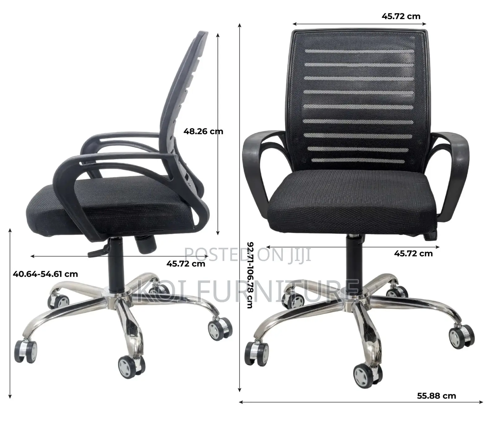 Office Chairs; Ergonomic Strong Swivel Seat With Armrests