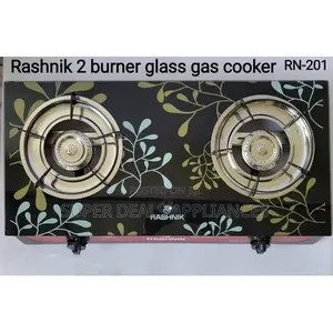 Double Glass Burner Rashnik Gas Stove Cooker