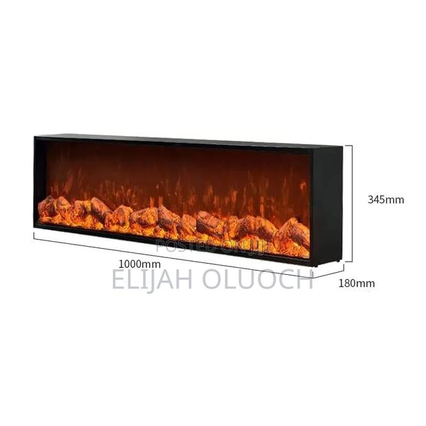 Big Size 100cm Led Fireplace Display Now Available in Black Colour - thumbnail 6