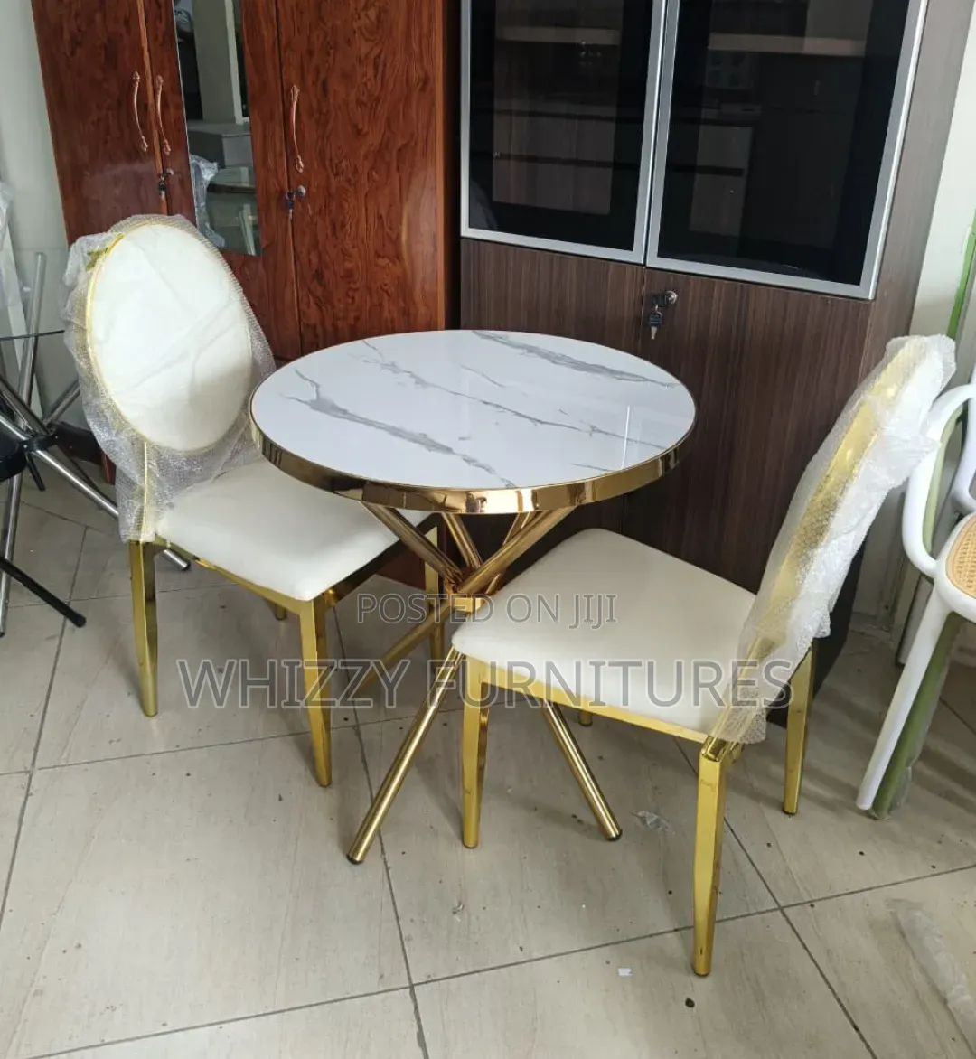 Dining Set With Golden Stands