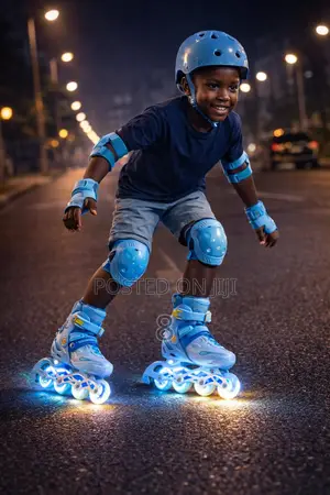 Durable Children Skates With Helmet and Bag