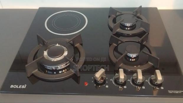 Bolesi Hob 3 Gas Burners +1 Infrared Electric With Gas Sensor
