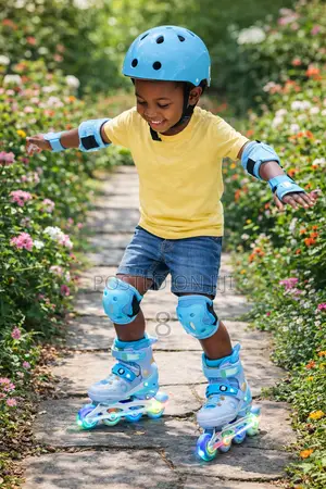 Kids Adjustable Roller Skates Set With Helmet for Sale